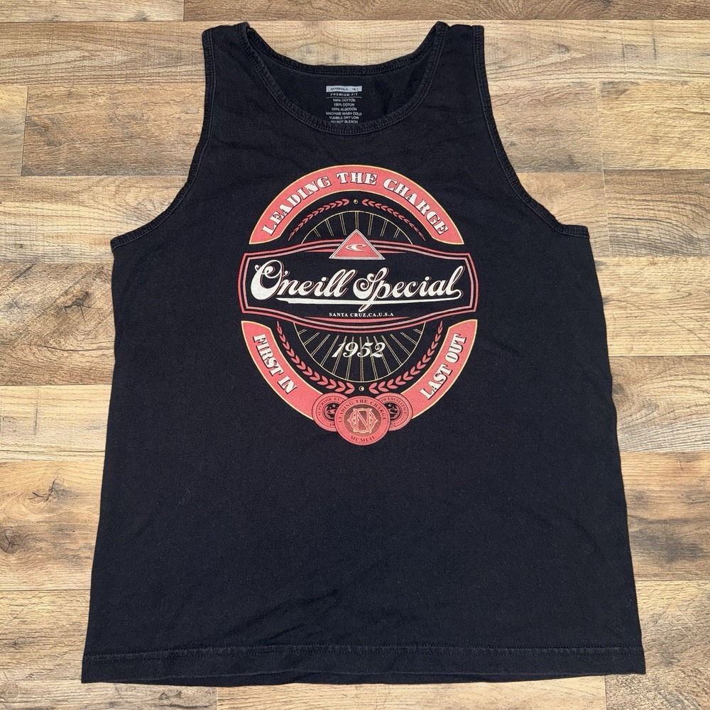 O'Neill Premium Fit Men's Tank Top Black Red Size Medium